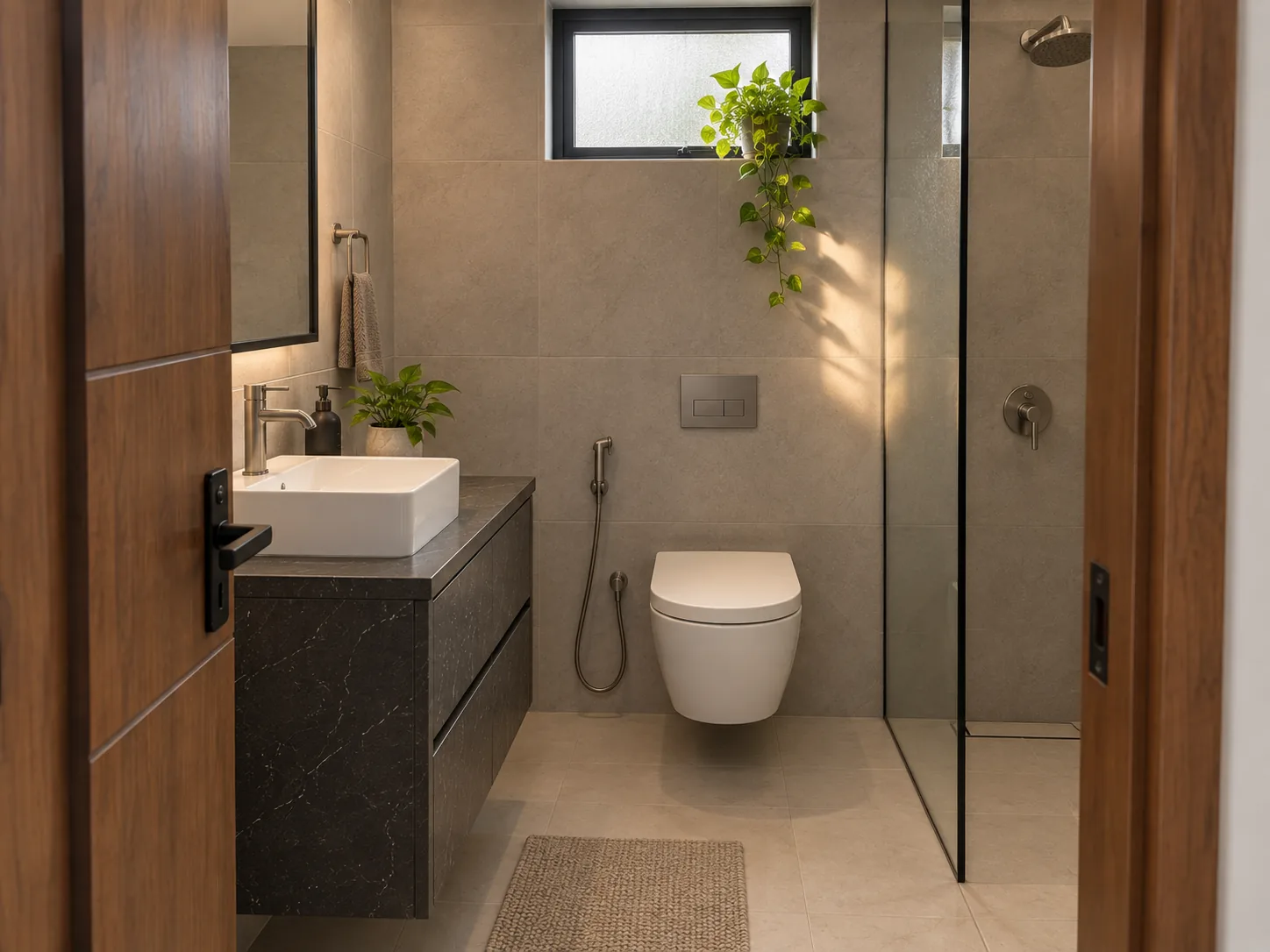 Compact ground-floor bathroom